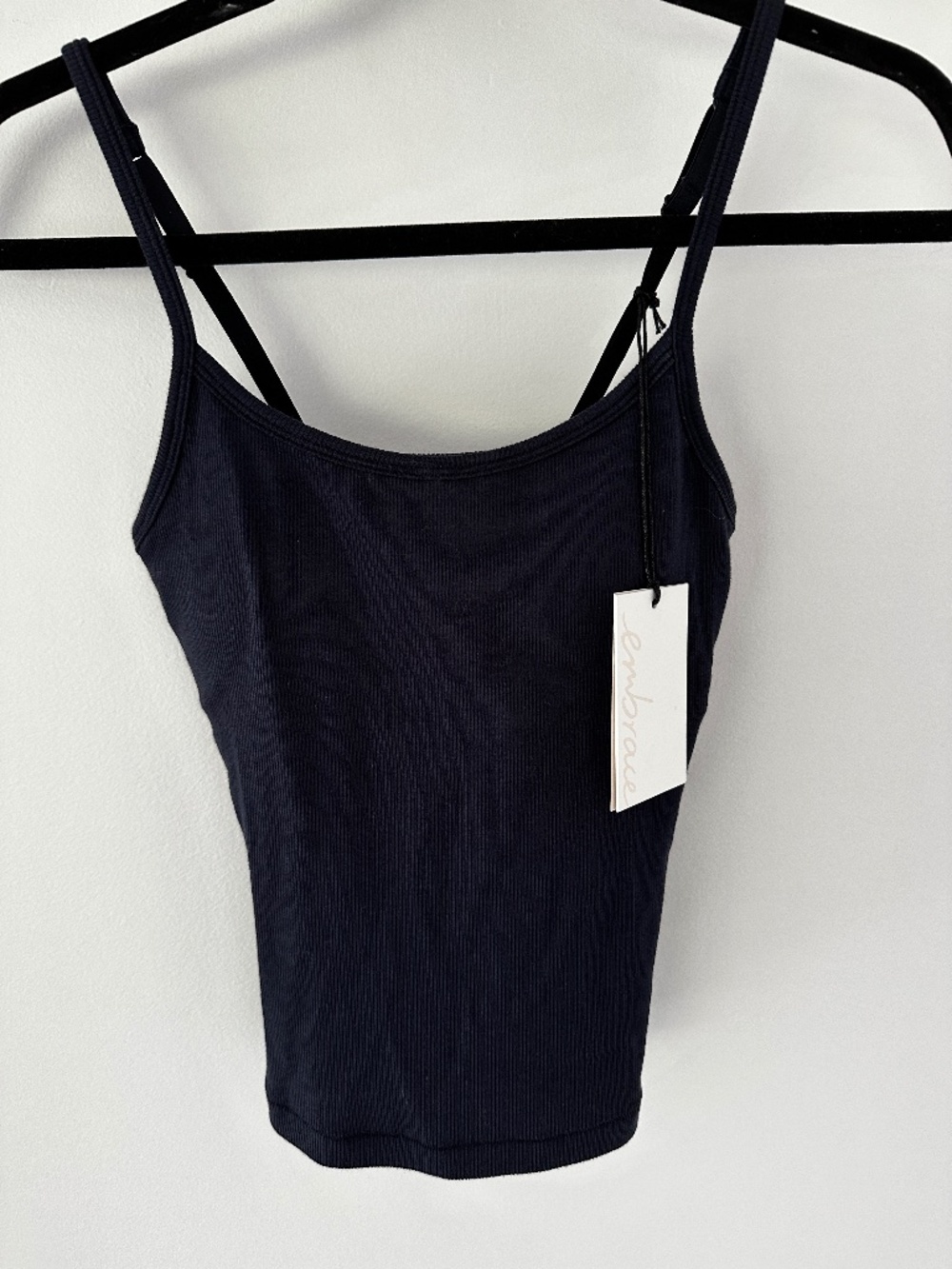 Embrace Ribbed Bra Top Navy XS BNWT